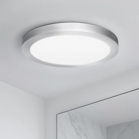 Solight WD244-S - Pannello LED 2 in 1 24W/230V 3000/4000/6000K diam. 30 cm IP54 argento