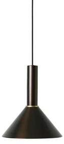 Collect Lampada a Sospensione Cono Alto Nero Ottone - Ferm Living