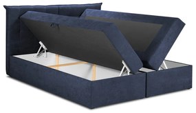 Letto boxspring blu scuro con contenitore 180x200 cm Echaveria - Mazzini Beds