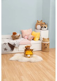 Cesto portagiochi da bambini in seagrass bianco e naturale ø 25x24 cm Panda - Compactor