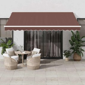 Tenda Da Sole Retrattile Automatica 400x300 Cm Marrone /
