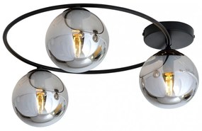Lampada da soffitto in acciaio SOPRA 3 da interno 3xE14 Colore del corpo Nero e Grafite