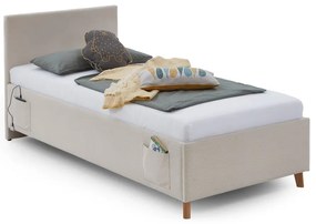 Letto da bambini beige imbottito rete non inclusa 140x200 cm Cool – Meise Möbel