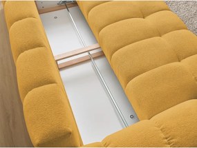 Divano color senape con rivestimento in ciniglia 278 cm Everest – Bobochic Paris