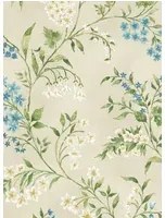 Nina Campbell Tapete Almora - Indigo/ Blue/ Green