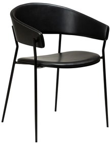 Sedia da pranzo nera opaca con braccioli Crib – DAN-FORM Denmark