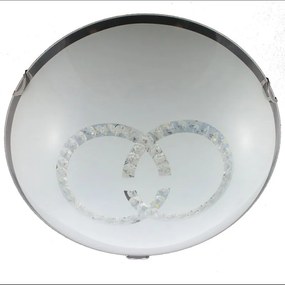 Plafoniera LED neoclassico Claudia, bianco Ø 30 cm, 1115 lumen