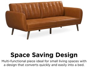 Divano letto arancione in similpelle 207 cm Brittany - Novogratz