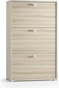 Scarpiera TERRANEO Olmo 3 ante apertura a ribalta, doppia profondità L 67 x H 112 x P 28 cm 18 paia, olmo