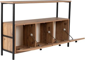 Tavolo consolle di colore naturale con effetto pino 29,5x120 cm Solace – Kalune Design