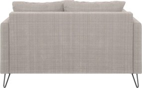 Divano marrone chiaro con rivestimento in ciniglia 140 cm Freya – Ropez