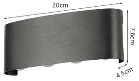 Brilagi - Applique da parete LED per esterni FLAREBOX LED/8W/230V nero IP65