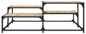 Tavolino salotto rovere sonoma 107x107x40 cm legno multistrato