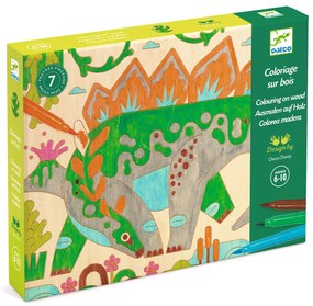 Gioco d'arte - disegno su legno - Dinosauri