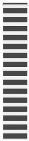 Tenda A Rullo Zebra Nero Larghezza Tessuto 40,9 Cm Poliestere /