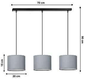 Lampadario a sospensione con filo TUZ 3xE27/60W/230V