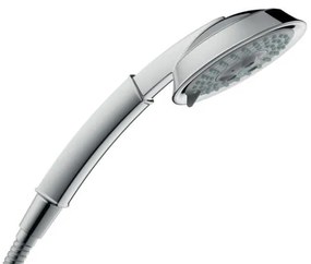 Soffione doccia HANSGROHE Raindance Classic 100 3j in abs cromo spazzolato L 11.9 cm anticalcare 3 getti