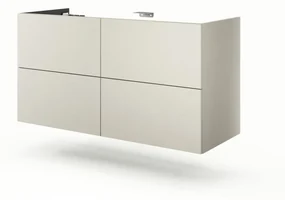 Mobile da bagno sotto lavabo SENSEA Neo grigio L 120 x H 64 x P 48 cm, lavabo non incluso