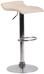 Sgabello Bar Regolabile İn Tessuto Con Design Elegante - Barhocker Dyn V2 Stoff / Creme / Chrom