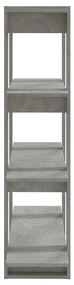 Libreria/divisorio grigio cemento 100x30x123,5 cm