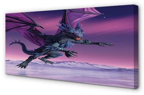 Stampa quadro su tela Cielo del drago colorato 100x50 cm