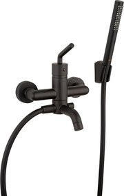 Rubinetto per vasca getto laminare cristallino Verbano per muro nero JACUZZI RUBINETTERIA