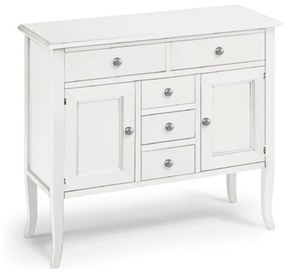 Credenza Touliper classica in legno bianco