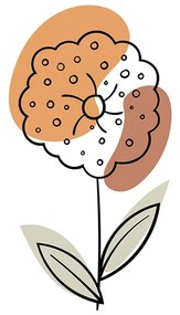 Stampa su tela – Fiore minimalista su sfondo bianco No2