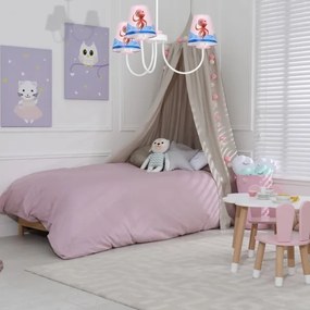 Lampadario per bambini su palo OCTOPUS 3xE14/40W/230V