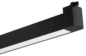 Faro LED Lineare 24W per Binario Monofase Orientabile Nero - 100° Colore Bianco Caldo 2.700K