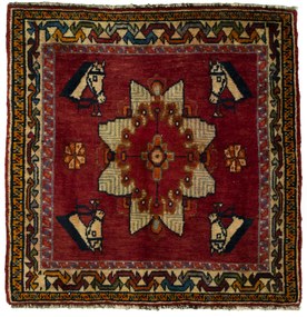 Shiraz Tappeto persiano 60 x 60 Rosso (Iran) Annodato A Mano