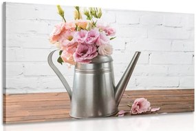 Quadro su tela – Bouquet di fiori in annaffiatoio