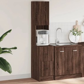 Mobile Da Cucina Rovere Marrone 35x50x180 Cm Legno Multistrato /