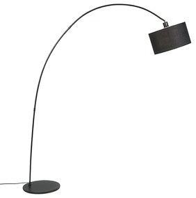 Lampada da terra ad arco moderna intelligente nera incl. A60 Wifi - Vinossa