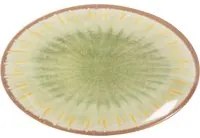 Piatto ovale 35 cm in melammina verde Soler