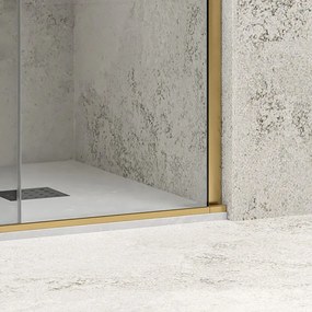 Kamalu - Porta doccia color oro senza telaio 160 cm | KNM4000G