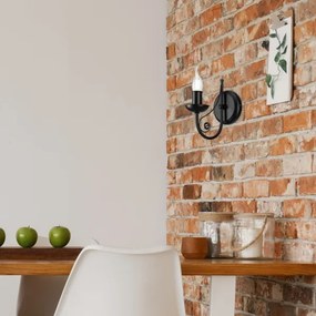 Applique DONATO 1xE14/40W/230V nero