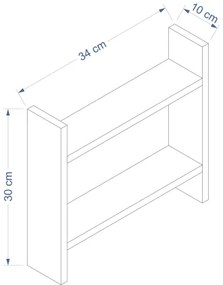 Scaffale da cucina DENVER 30x34 cm bianco