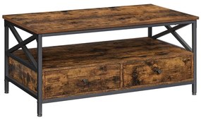 Tavolino da salotto TOREN marrone/nero