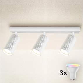 Brilagi - Faretto LED RGBW dimmerabile SELE MODERN 3xGU10/6,5W/230V Wi-Fi bianco
