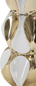Lampada da Tavolo Glam Balls 28x46x28 cm in Ceramica Bianco/Oro...