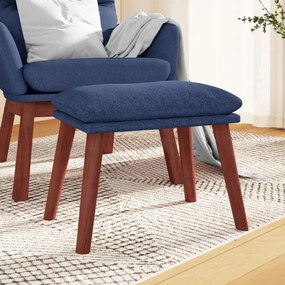 Poggiapiedi Blu 45x29,5x35 Cm İn Tessuto /