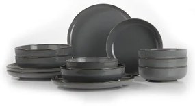 Set da tavola 12 pezzi grigio/porcellana