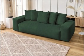 Divano verde con rivestimento in velluto a coste 280 cm Voltaire – Bobochic Paris