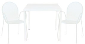 INDEX - set tavolo in alluminio cm 80 x 80 x 73h con 2 poltrone Maris