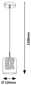 Rabalux 3114 - Lampadario di cristallo su corda DUCHESS 1xG9/40W/230V