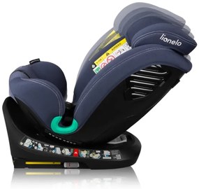 Lionelo -Seggiolino auto con base girevole BASTIAAN ONE i-Size 40-150 cm Blu Navy