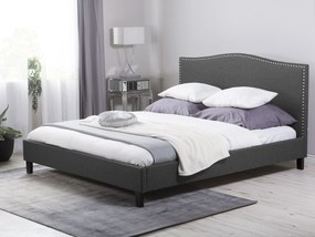 Letto in tessuto grigio e LED multicolore 160x200cm MONTPELLIER Beliani