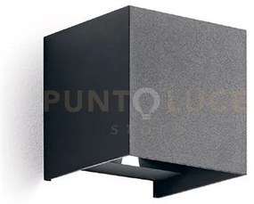 Ges866c-  applique grigio antracite a led 2 luci biemissione 3000k ...