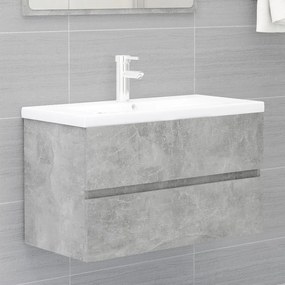 Set mobili da bagno grigio cemento in truciolato